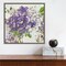 Purple Summer Hydrangea II by Asia Jensen 16-in. W x 16-in. H. Canvas Wall Art Print Framed in Grey